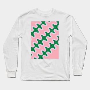 Unique Colorful Pattern - Pink Green Long Sleeve T-Shirt